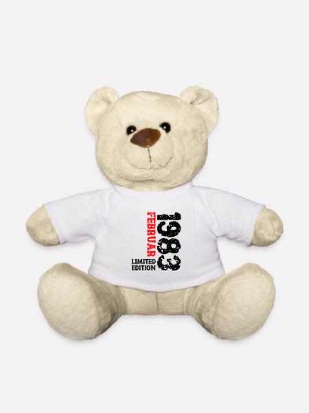 1983 Februar Limited Edition Geburtstag Mann Frau - Teddy - Weiß