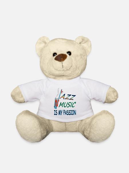 Jazz Musik ist meine Leidenschaft Geschenk Musiker - Teddy - Weiß
