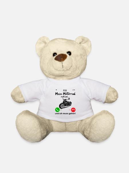 Motorrad ruft an... und ich muss gehen! - Teddy - Weiß