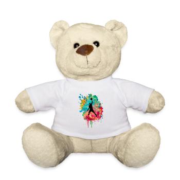 Basketballspieler - PopArt - Teddy - Weiß - Vorne
