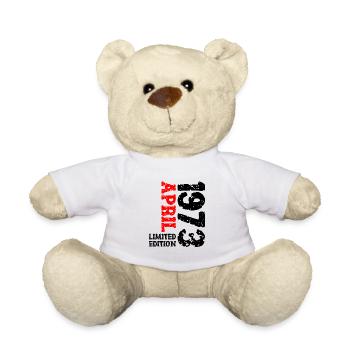 1973 avril édition limitée cadeau d’anniversaire - Nounours - blanc - Devant