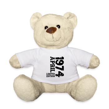 1974 avril édition limitée cadeau d’anniversaire - Nounours - blanc - Devant