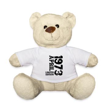 1973 avril édition limitée cadeau d’anniversaire - Nounours - blanc - Devant