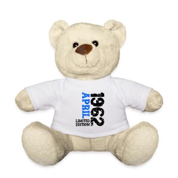 1962 April Limited Edition Birthday Gift - Teddy Bear - white - Front
