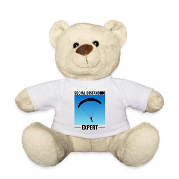 Parachutisme parachutiste de sport extrême - Nounours - blanc - Devant