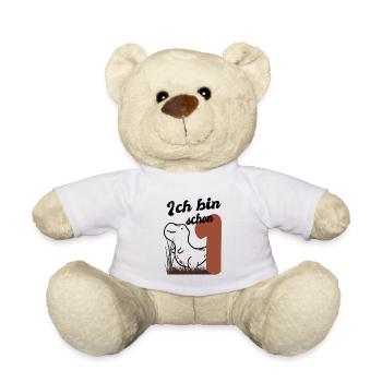 Kinder Geburtstag 1. Jahr Dino - Teddy - Weiß - Vorne