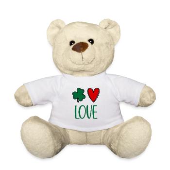 Accessoires de la Saint-Patrick Irlande Shamrock Décoration - Nounours - blanc - Devant