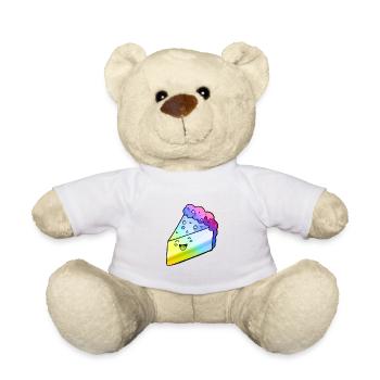 Cheesecake Cake Colorful - Teddy Bear - white - Front