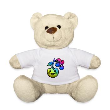 Kirsche Comic Bunt - Teddy - Weiß - Vorne
