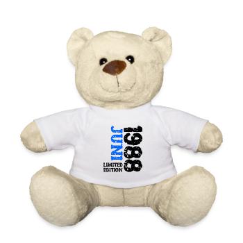 1988 Juni Limited Edition Geburtstag Geschenk - Teddy - Weiß - Vorne