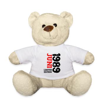 1989 Juni Limited Edition Geburtstag Geschenk - Teddy - Weiß - Vorne