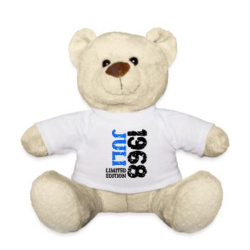 1968 Juli Limited Edition Geburtstag Geschenk - Teddy - Weiß - Vorne