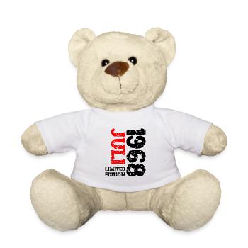 1968 Juli Limited Edition Geburtstag Geschenk - Teddy - Weiß - Vorne