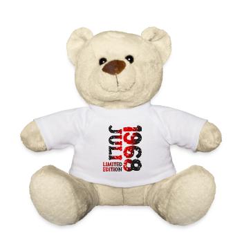 1968 Juli Limited Edition Geburtstag Geschenk - Teddy - Weiß - Vorne
