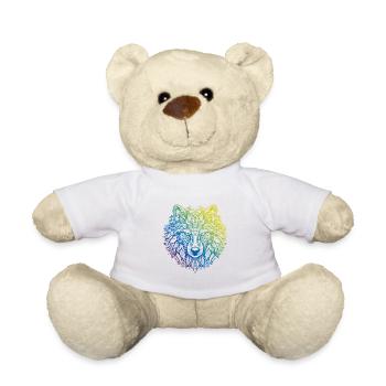 Wolf Mandala Boho - Teddy - Weiß - Vorne