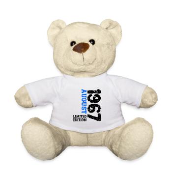 1967 August Limited Edition 56th Birthday Outfit - Teddy Bear - white - Front
