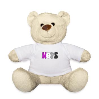 Nope Asexualité Mois de la fierté Ace Aromantique Aro - Nounours - blanc - Devant