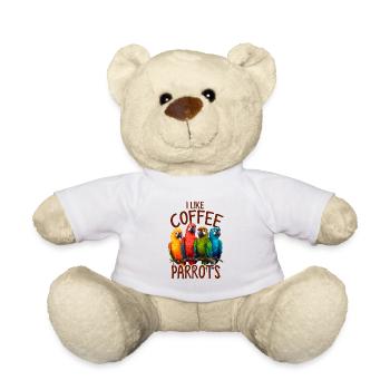 Funny Parrot Coffee Parrot Whisperer Coffee Lovers - Teddy Bear - white - Front