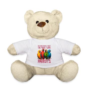 Drôle Introvertis Oiseaux Perroquet Antisocial Drôle - Nounours - blanc - Devant