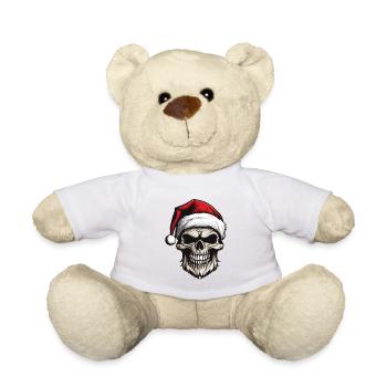Santa Claus Skull - Teddy Bear - white - Front
