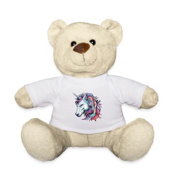 Einhorn Portrait - Teddy - Weiß - Vorne