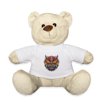 Eule Portrait - Teddy - Weiß - Vorne