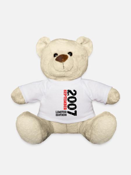 2007 September Limited Edition 16. Geburtstag Deko - Teddy - Weiß