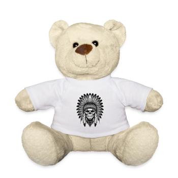 Chef du crâne indien Apache - Nounours - blanc - Devant