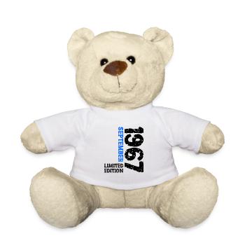 1967 September Limited Edition 56th Birthday Deco - Teddy Bear - white - Front
