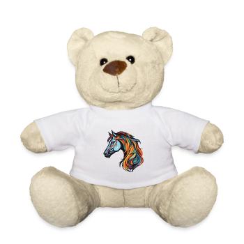 Pferd Portrait - Teddy - Weiß - Vorne