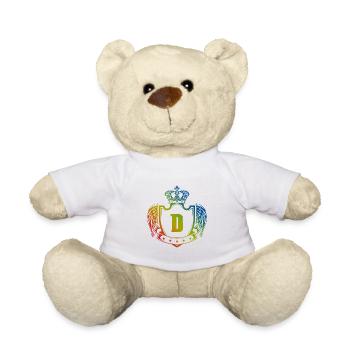 D Letter Coat of arms - Teddy Bear - white - Front