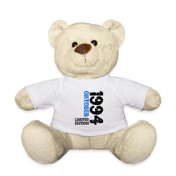 1994 Oktober Limited Edition 29. Geburtstag Deko - Teddy - Weiß - Vorne