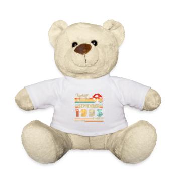 Septembre 1996 Rétro Vintage Cadeau d’anniversaire - Nounours - blanc - Devant