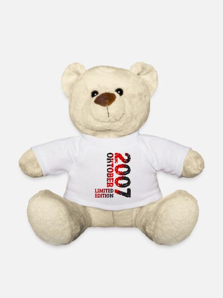 2007 Oktober Limited Edition 16. Geburtstag Deko - Teddy - Weiß