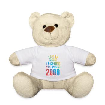 2000 legends born in - Teddy Bear - white - Front