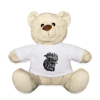 Rooster Portrait - Teddy Bear - white - Front