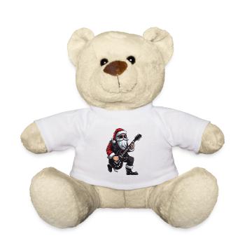 Weihnachtsmann Gitarre Santa Konzert Metal - Teddy - Weiß - Vorne