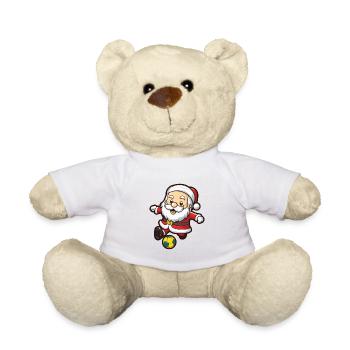 Père Noël Football Bande dessinée Noël - Nounours - blanc - Devant