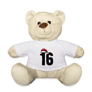 16 Numéro Noël - Nounours - blanc - Devant