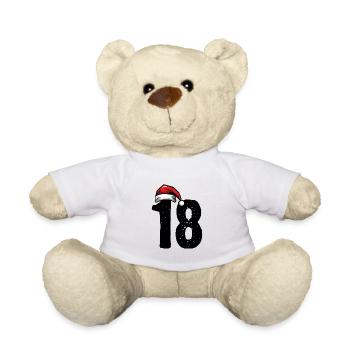 18 Numéro de Noël - Nounours - blanc - Devant