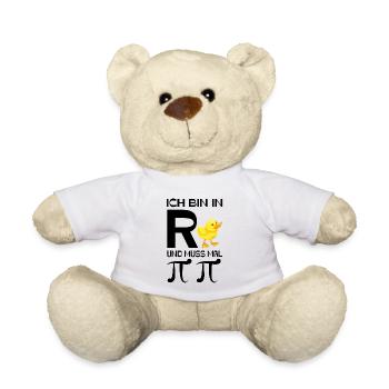 Ich bin in Rente und muss mal Pinkeln - Teddy - Weiß - Vorne