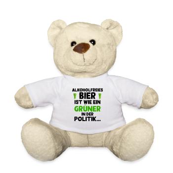 Alkoholfreies Bier ist wie ein grüner Politiker - Teddy - Weiß - Vorne