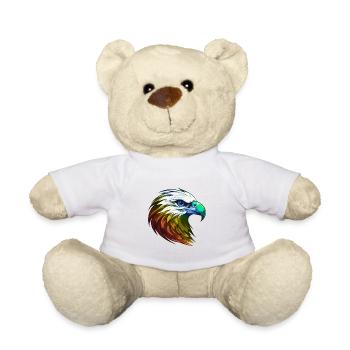 Eagle Head Colorful - Teddy Bear - white - Front