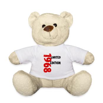 1968 Limited Edition Birthday Gift Wife Husband - Teddy Bear - white - Front