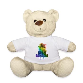 Gran Canaria 2024 Holiday Palm Trees Colorful - Teddy Bear - white - Front