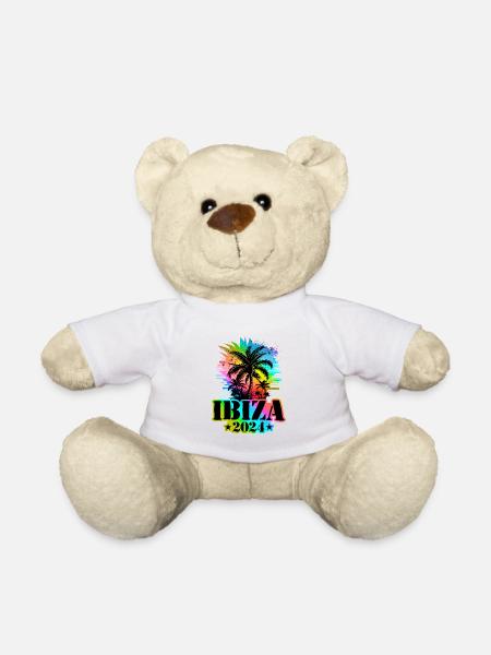 Ibiza 2024 Urlaub Bunt - Teddy - Weiß