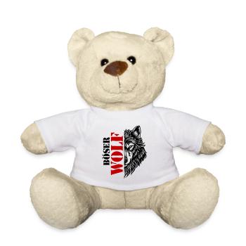 Böser Wolf Spruch - Teddy - Weiß - Vorne