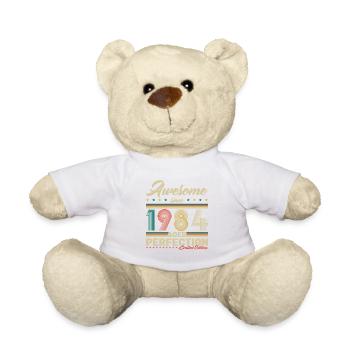1984 Vintage Retro Geburtstagsgeschenk - Teddy - Weiß - Vorne