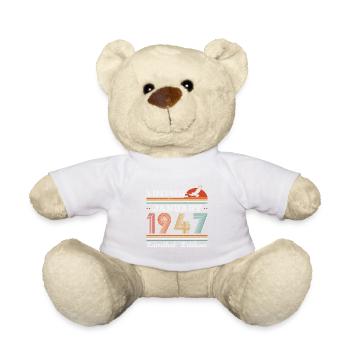 Janvier 1947 Vintage Rétro Cadeau D'anniversaire - Nounours - blanc - Devant