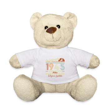 Original 1945 retro birthday gift - Teddy Bear - white - Front